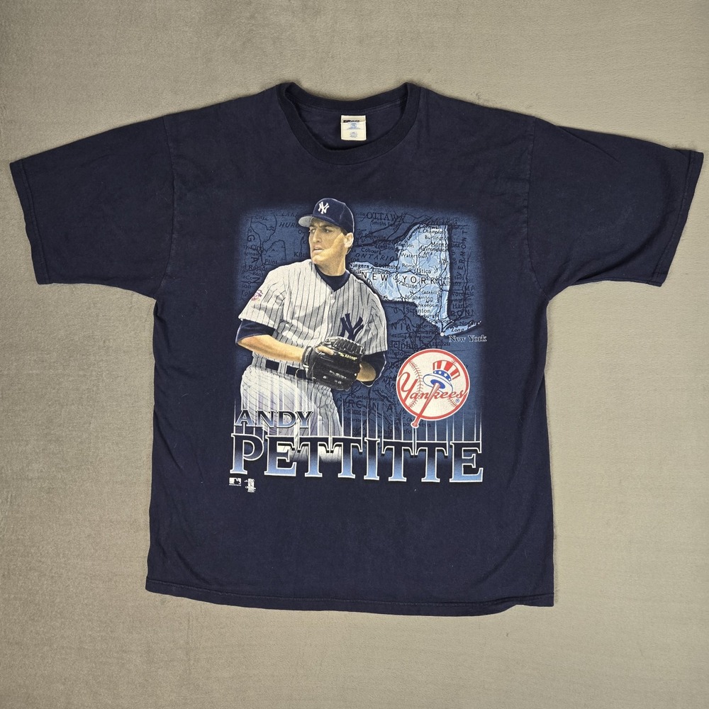 Pro Player NY Yankees T-Shirt Mens 2XL Andy Pettitte Graphic MLB Baseball USA